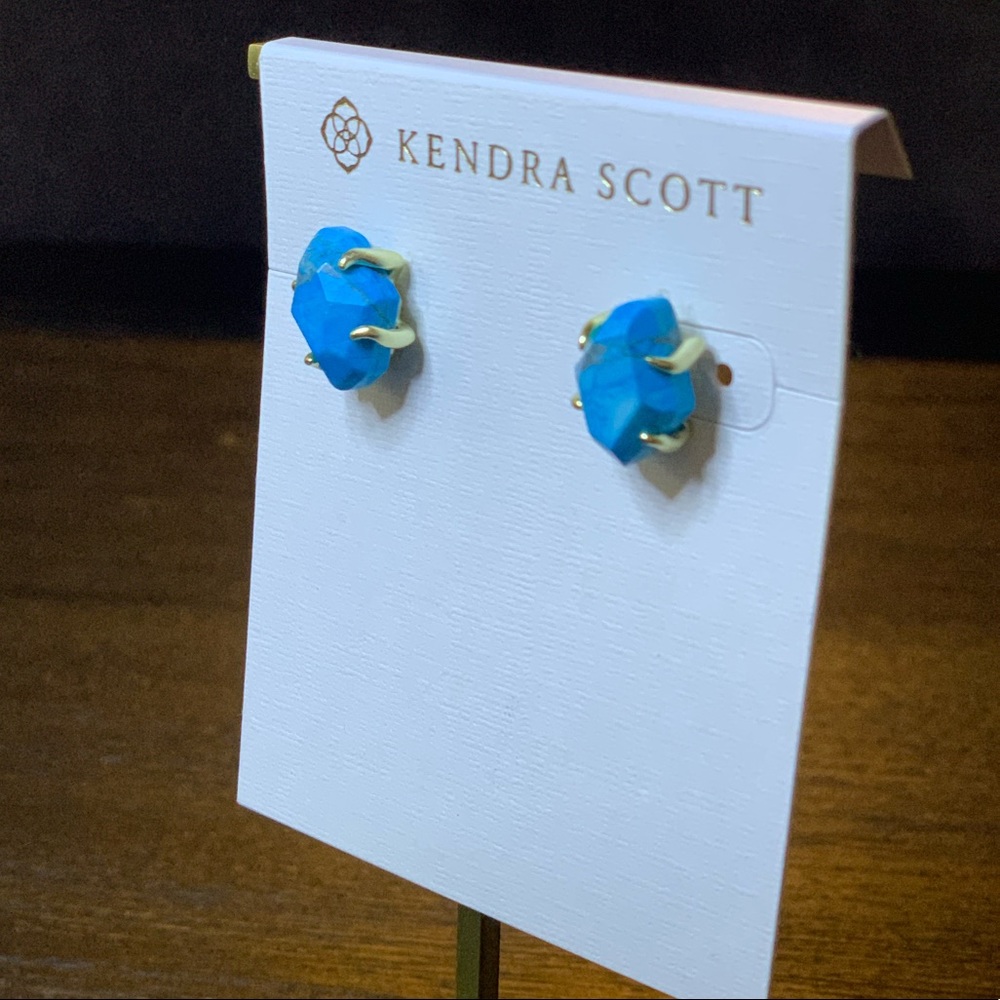 Kendra Scott Inaiyah Earring Gold/Aqua Howlite